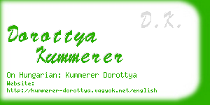 dorottya kummerer business card